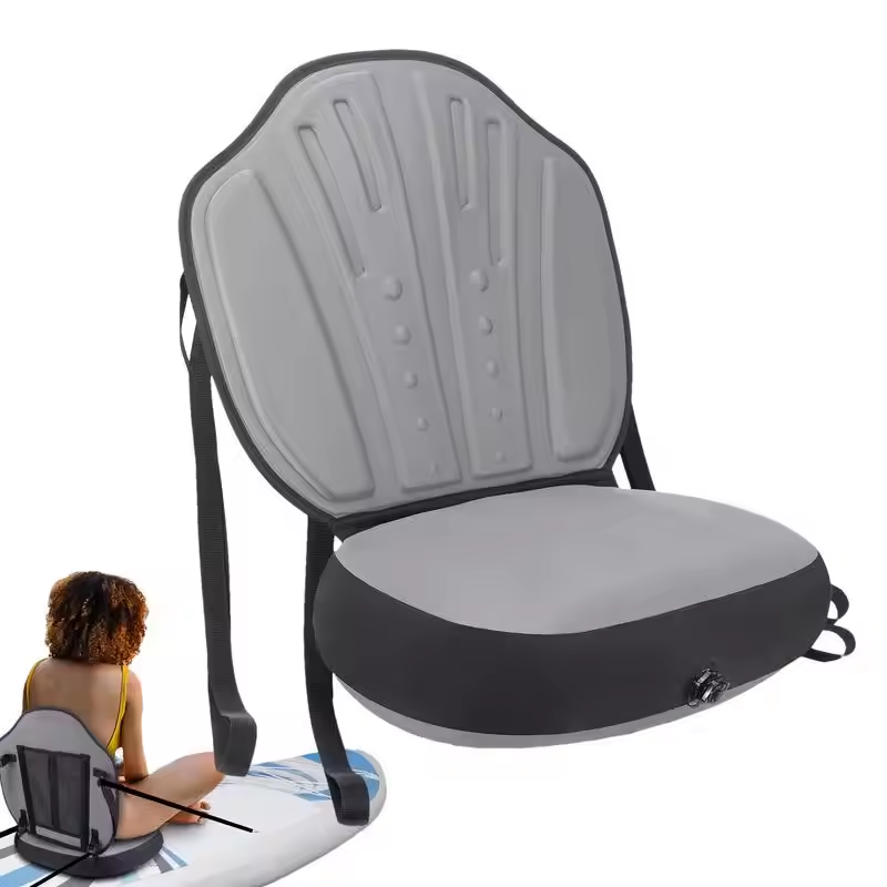 カヌーインフレータブルクッションサーフィンボードシート調節可 - Fishing Kayak Crate のレビューと価格