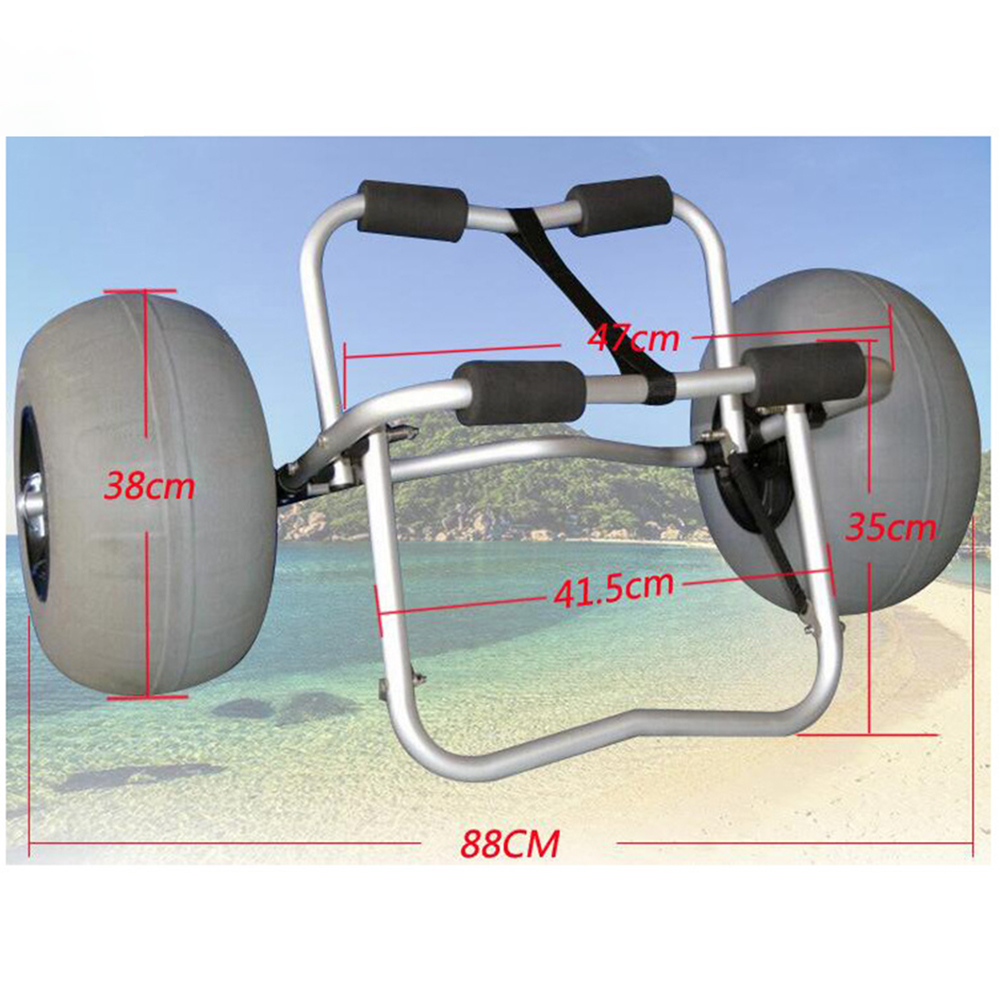インフレータブルワイドホイールカヌーボートカートキャリア小型 - Fishing Kayak Cart のレビューと価格